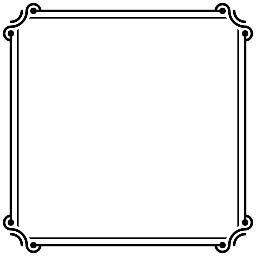 Frame Border Line Vector Simple Design