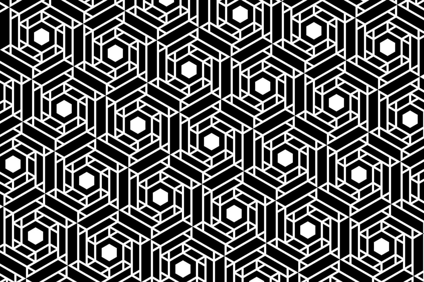 Seamless Pattern Geometric Vector, Black and White vector
