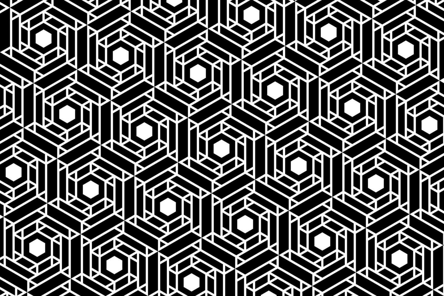 Seamless Pattern Geometric Vector, Black and White vector