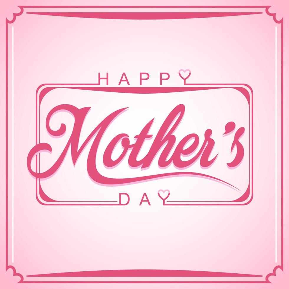 Happy Mothers Day Greetings Card, Calligraphy Vector Design