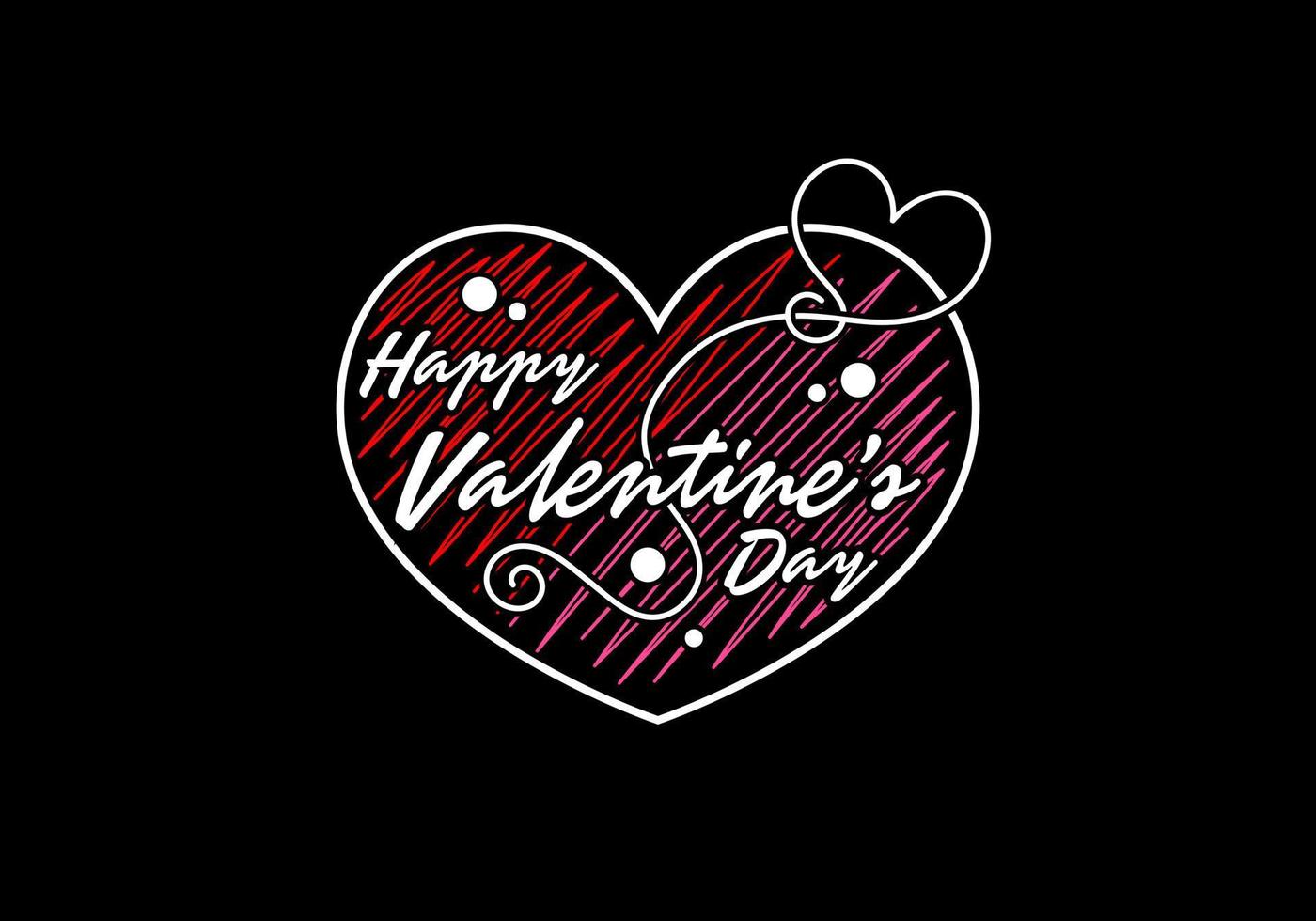 Happy Valentine's Day Text Vector