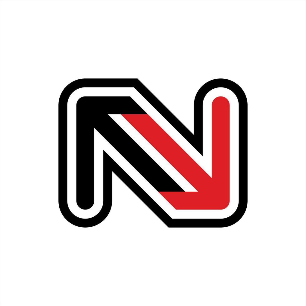 Letter N Arrow Logo vector