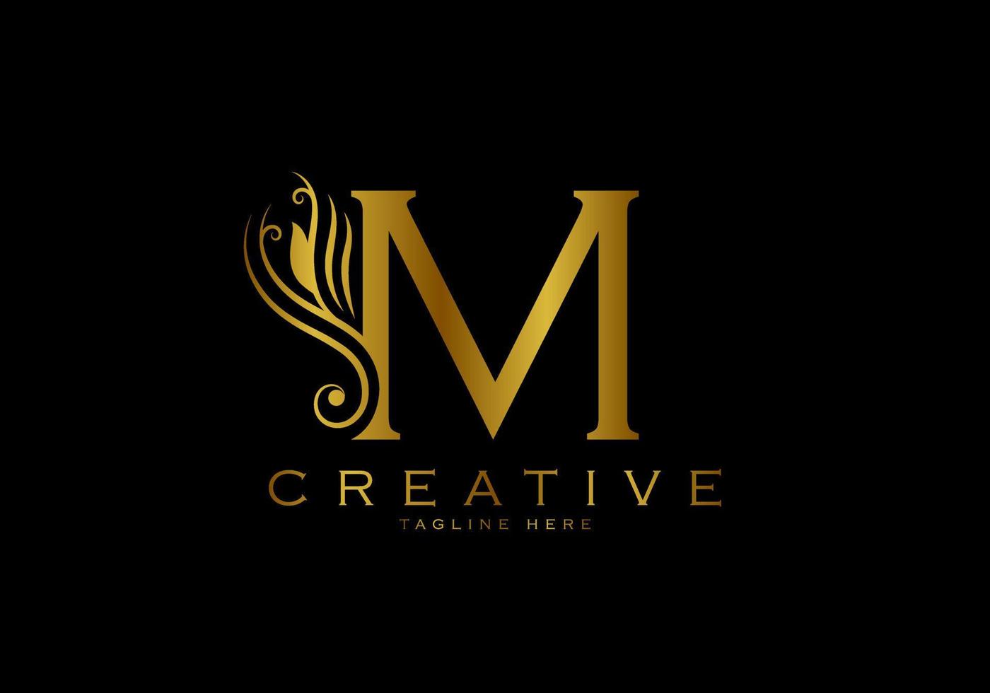 Letter M Luxury Logo Template vector