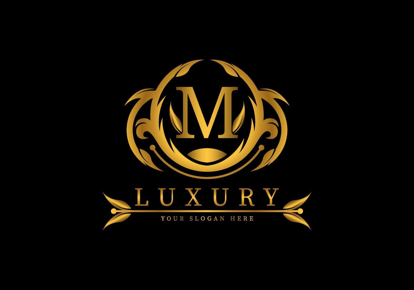 Letter M Luxury Logo Template Decoration vector