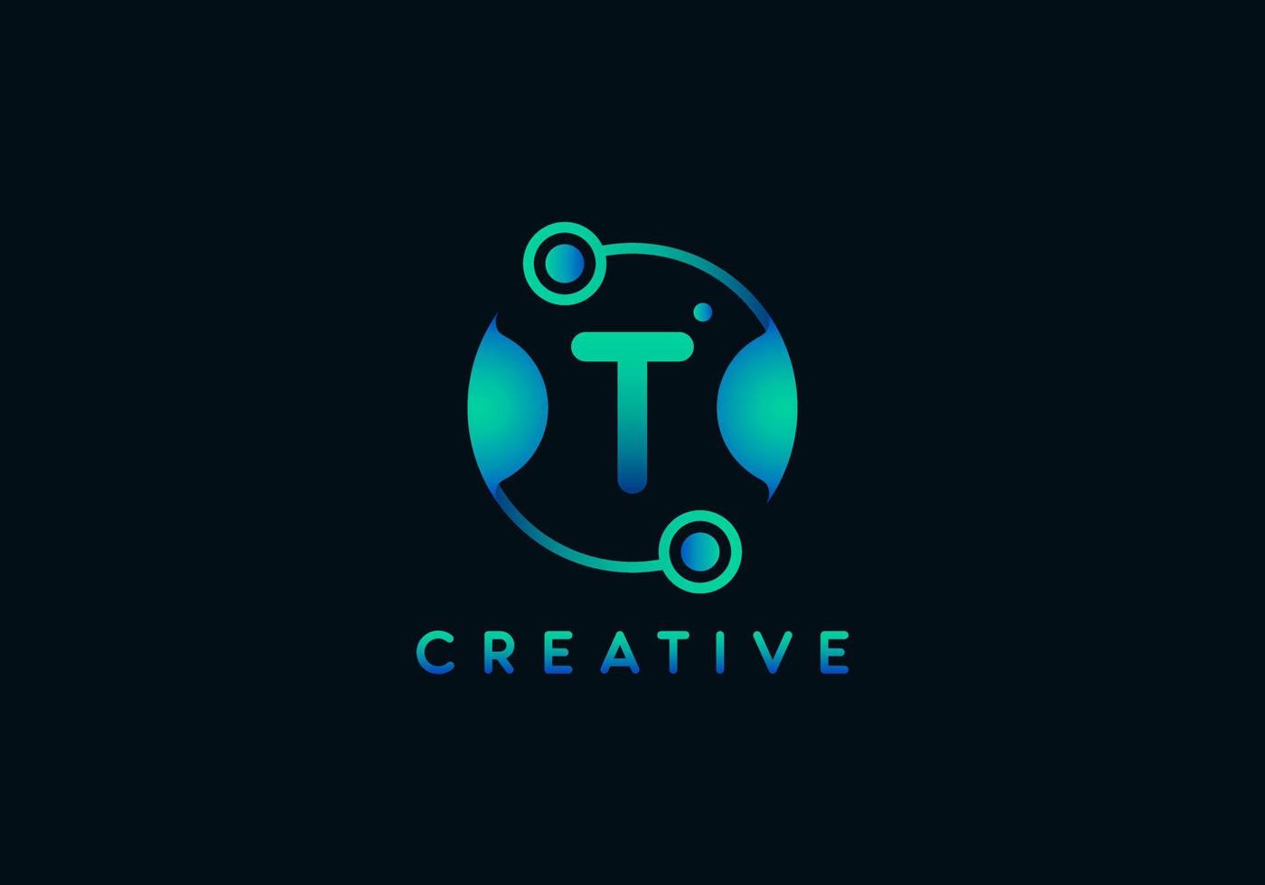Initial Letter T Technology Logo vector