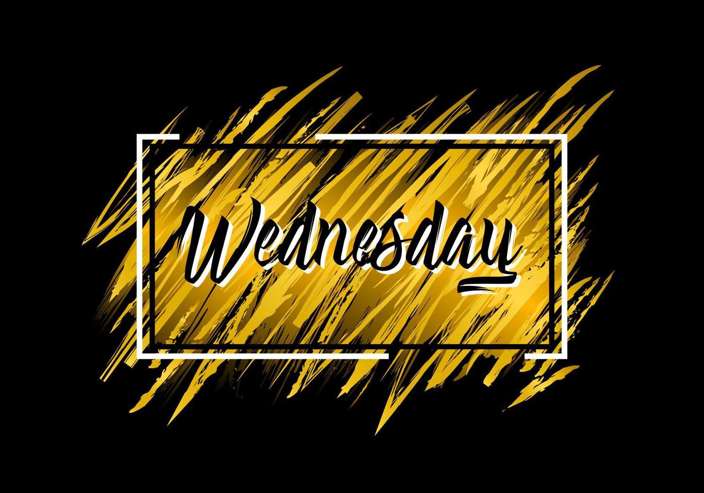 Wednesday Illustration Vector Grunge Gold