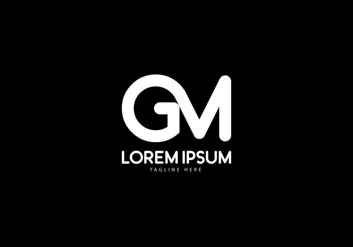 Initial Letter GM company in bold vector
