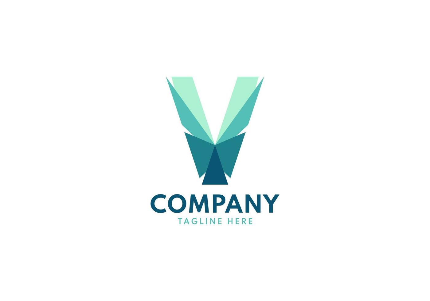 Letter V Abstract Icon Logo Template, Vector Illustration