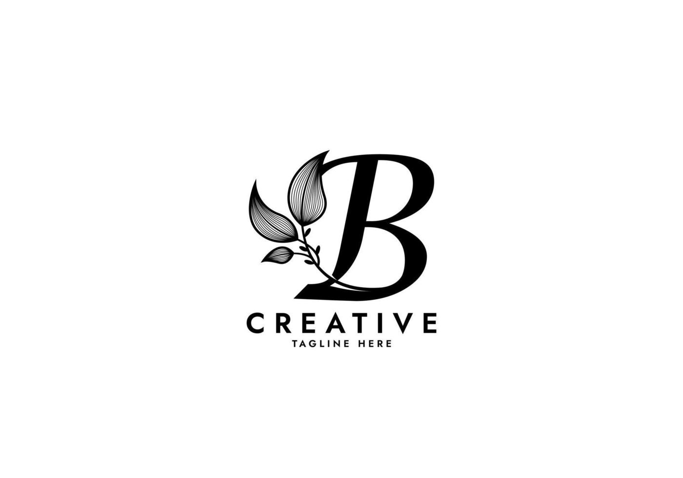 Letter B Linked Leaf Logo vector
