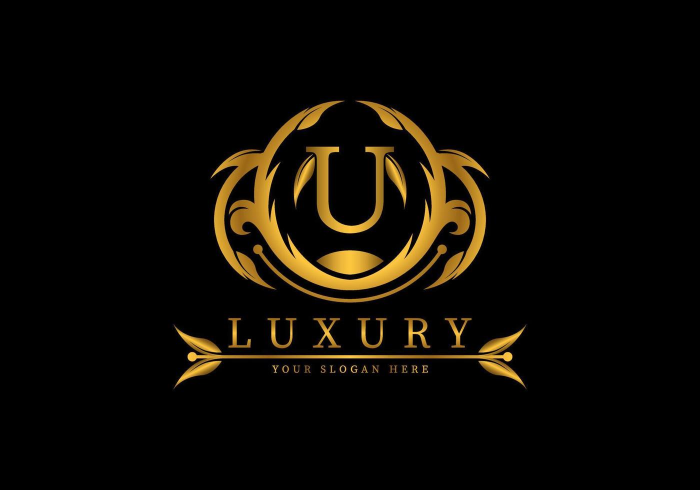 Letter U Luxury Logo Template Decoration vector