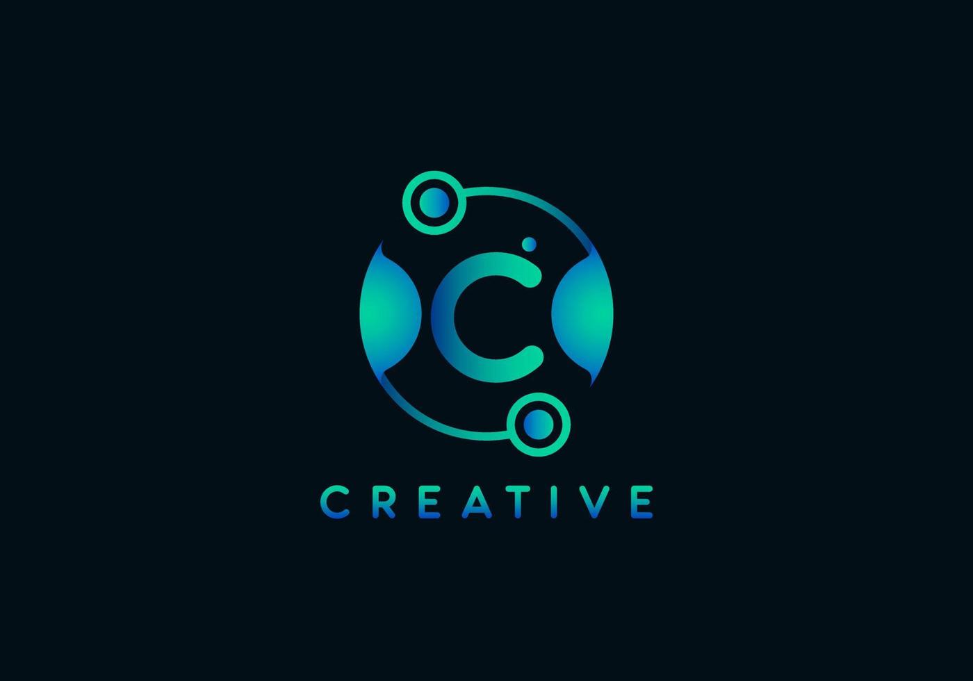 Initial Letter C Technology Logo vector