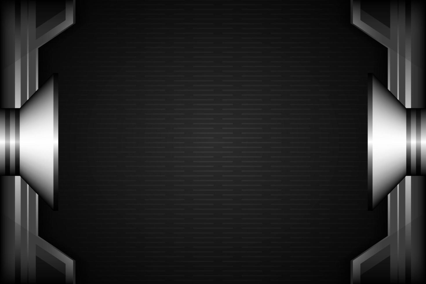 Abstract futuristic geometric black and white background vector