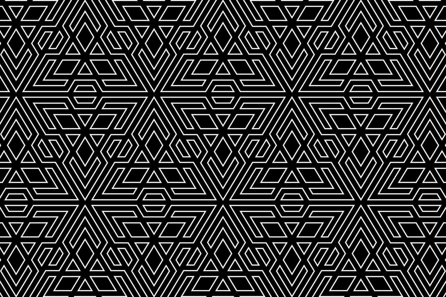 Seamless Pattern Geometric Vector, Black and White vector