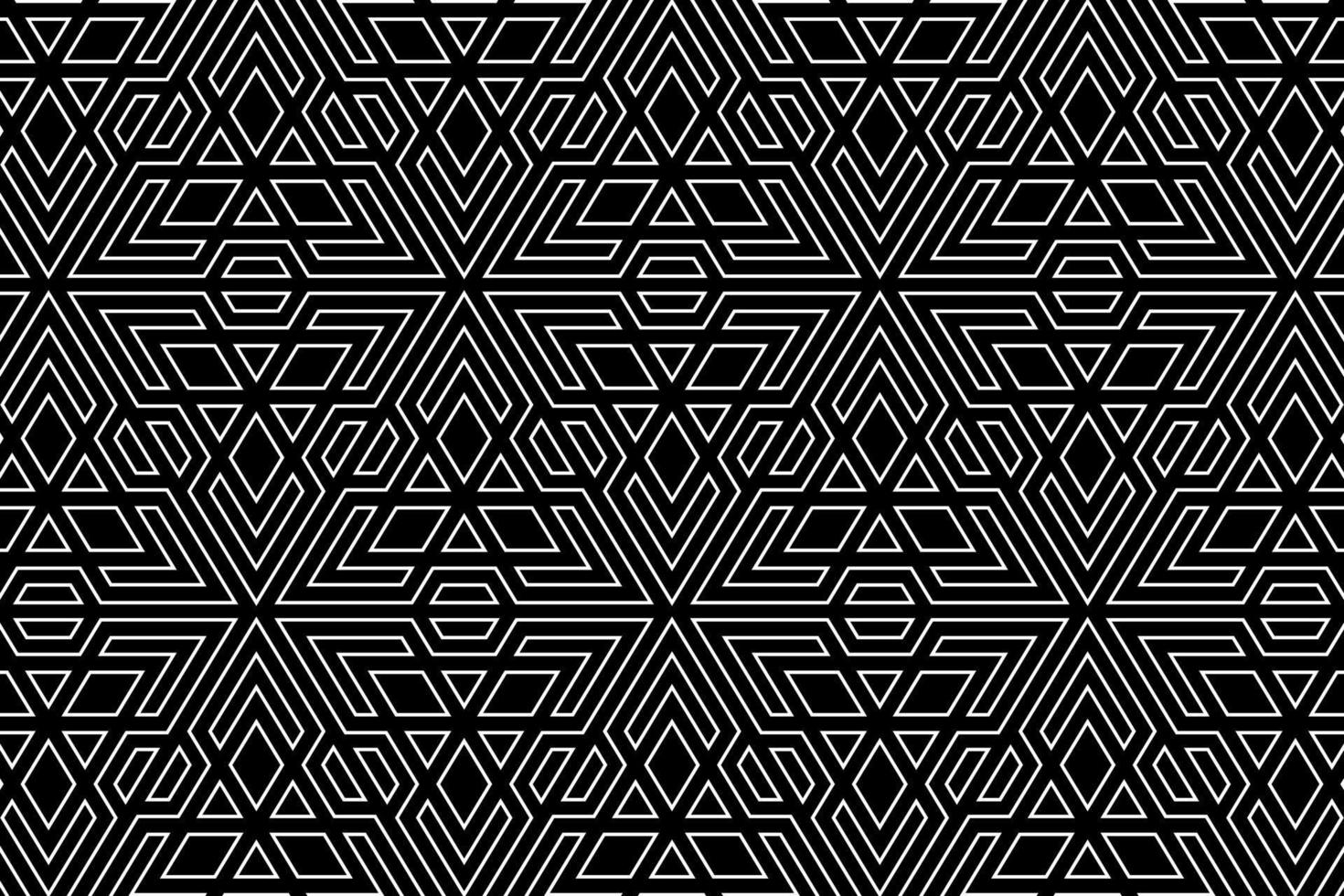 Seamless Pattern Geometric Vector, Black and White vector