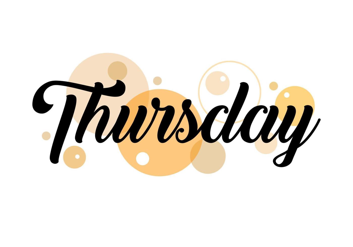 Thursday writing text vector