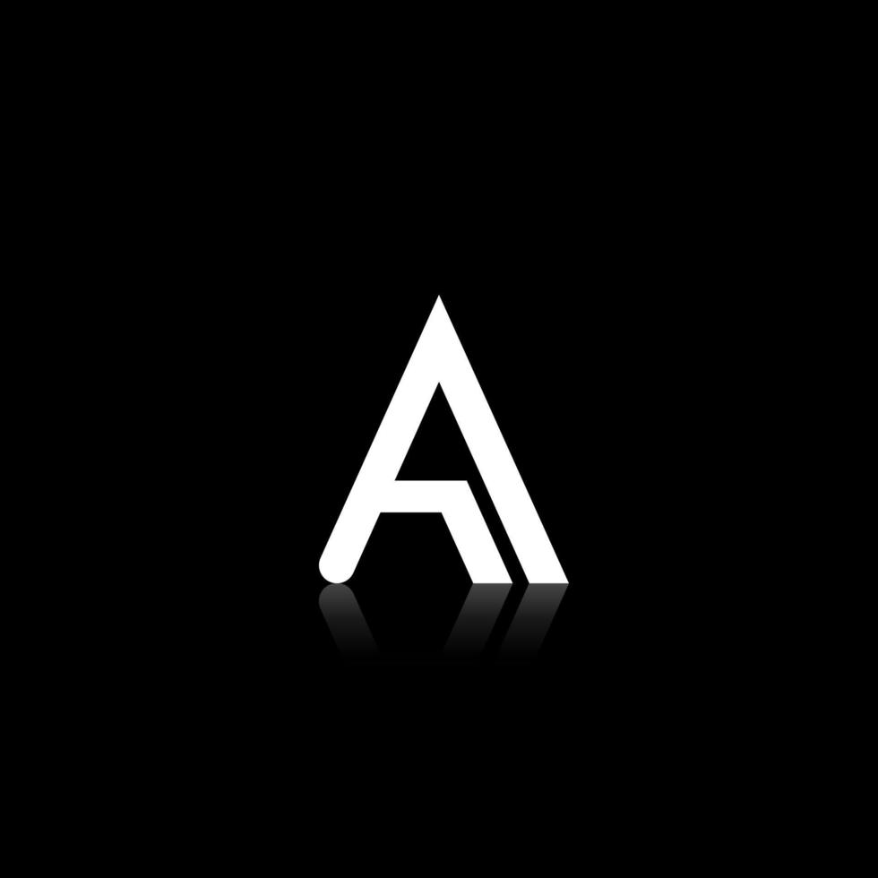 Letter A Monogram Minimalist Design vector