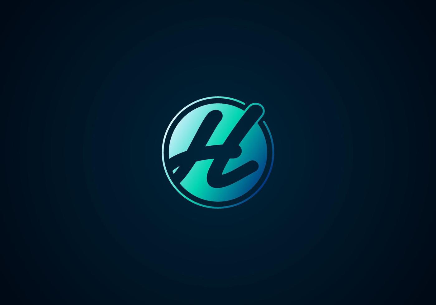 Letter H Linked Circle Logo vector