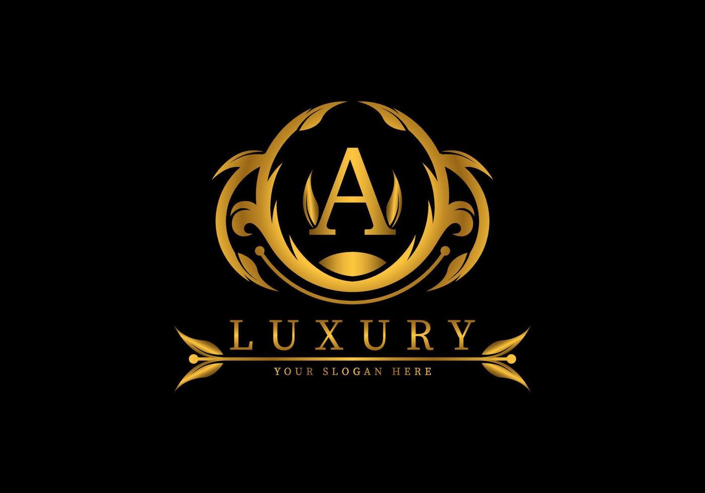 Letter A Luxury Logo Template Decoration vector