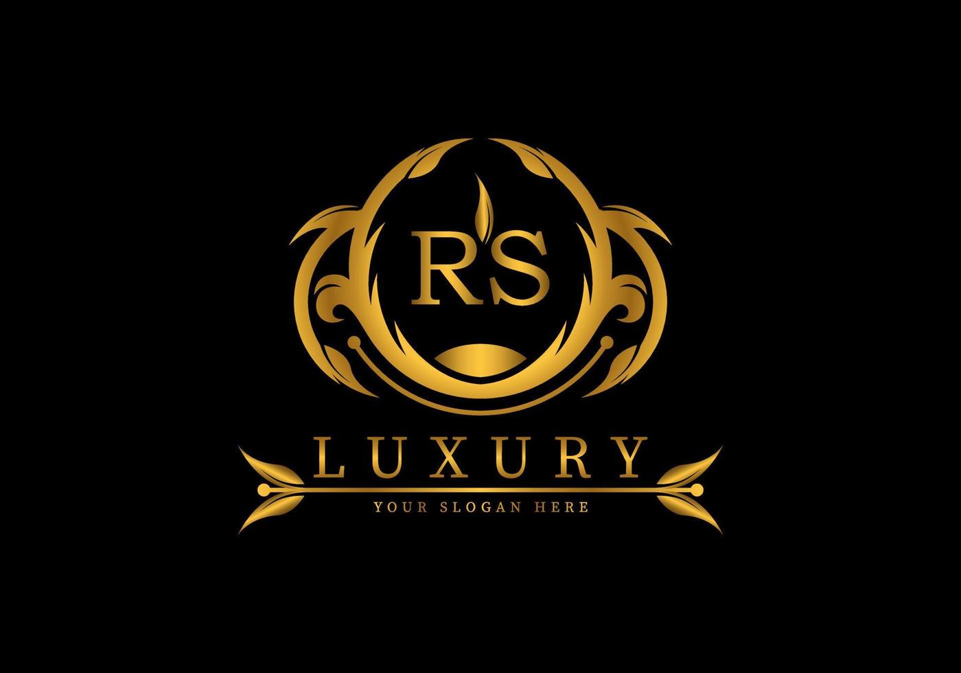 Initial RS Luxury Logo Template Decoration vector