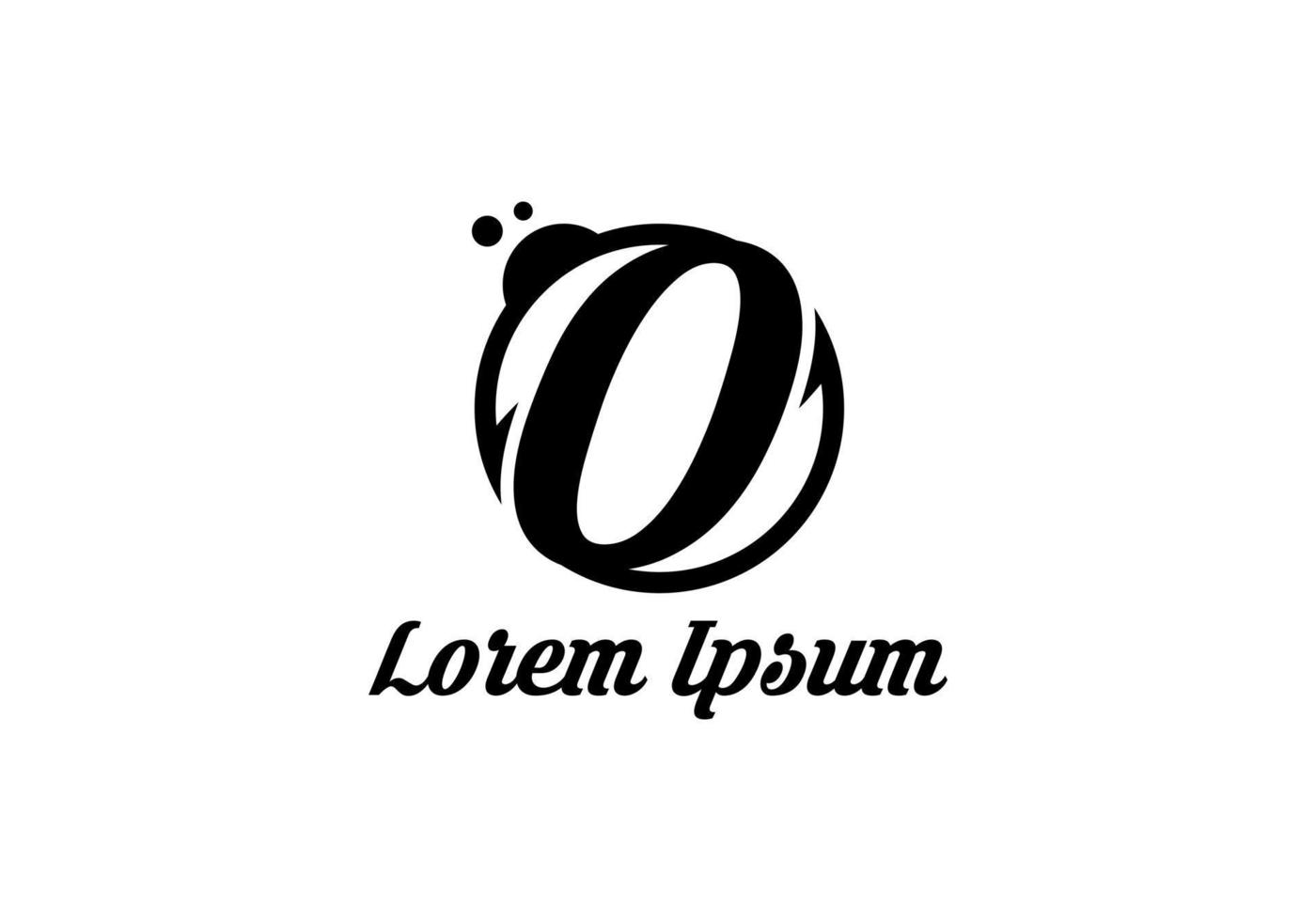 Letter O Minimal Monogram vector