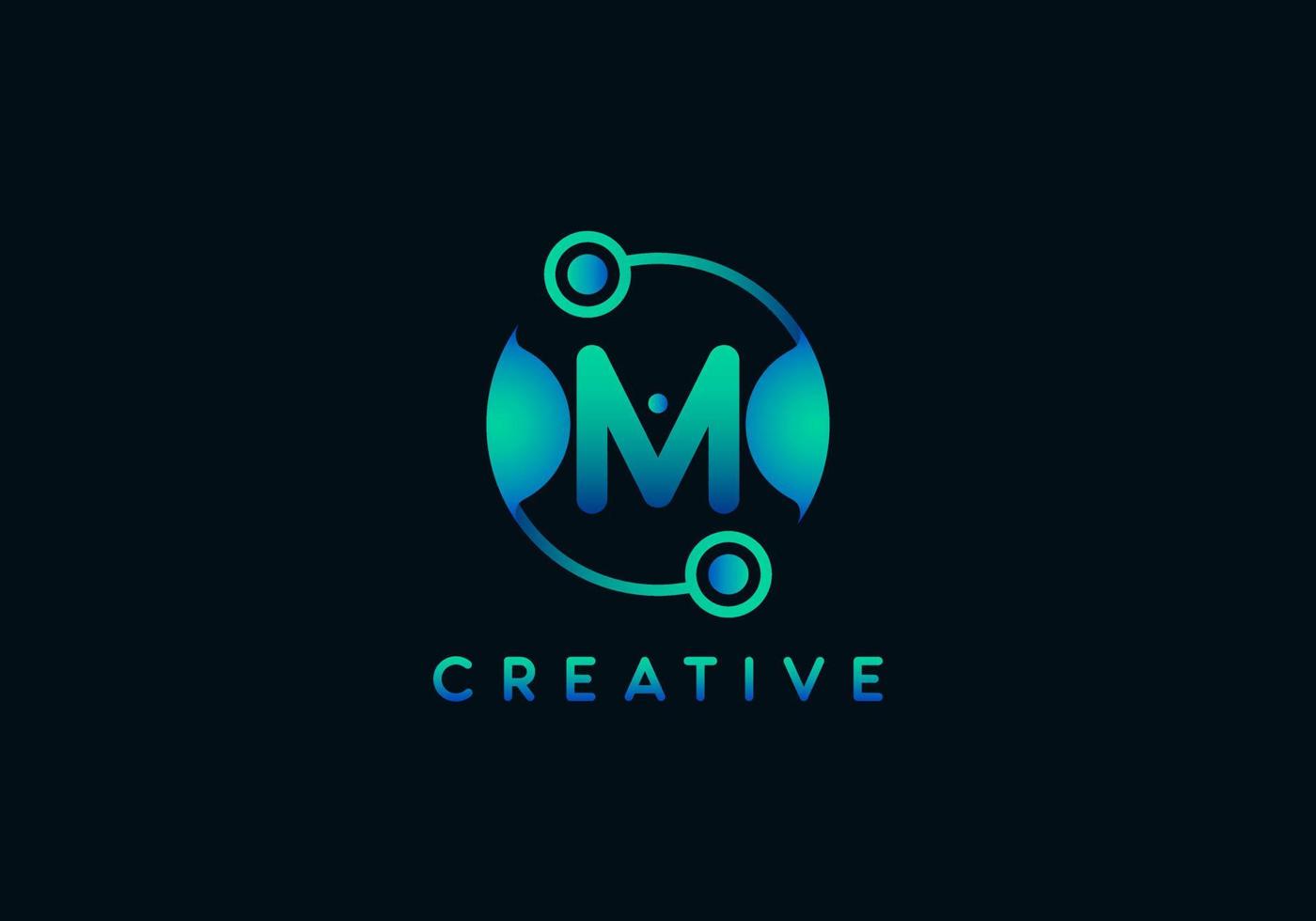 Initial Letter M Technology Logo vector