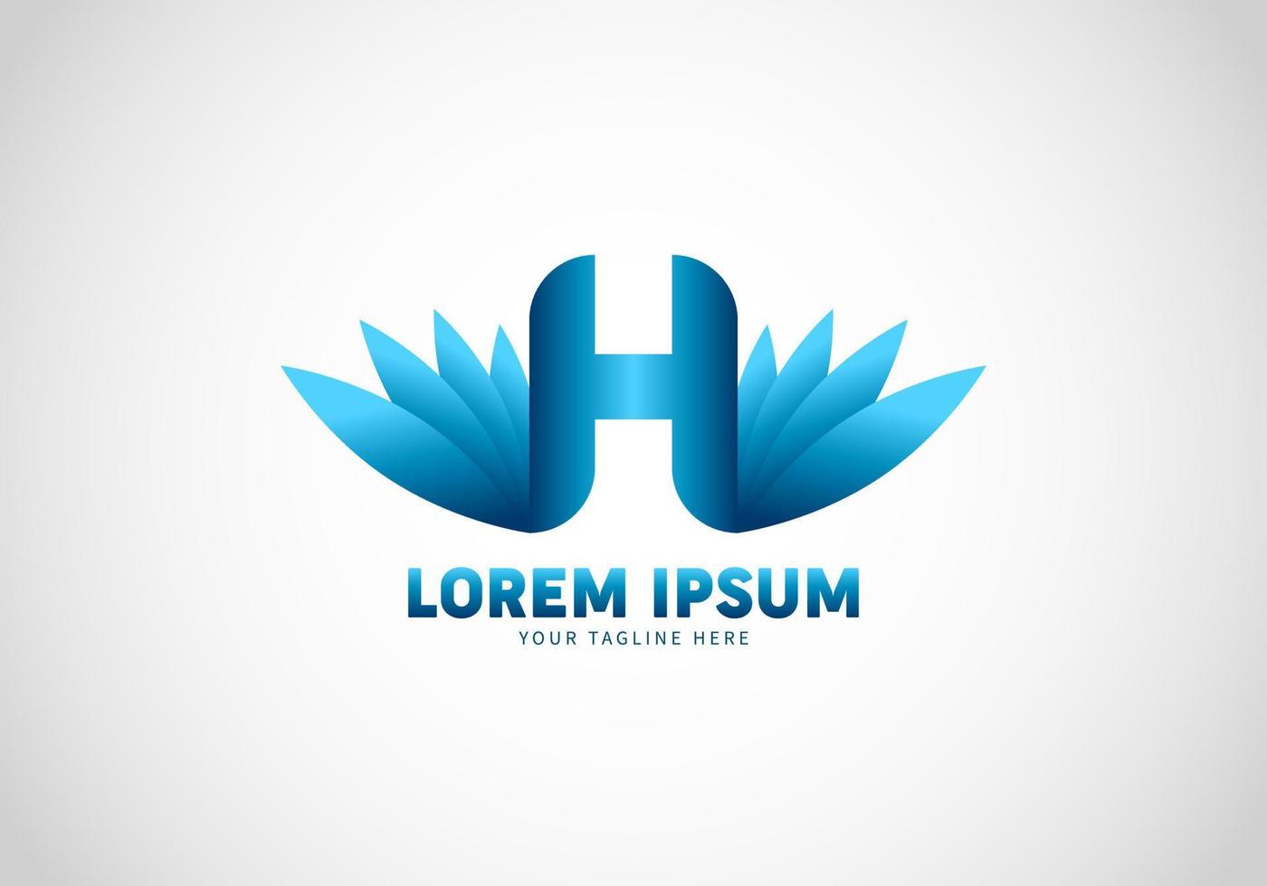 Letter H Wing Logo Template vector