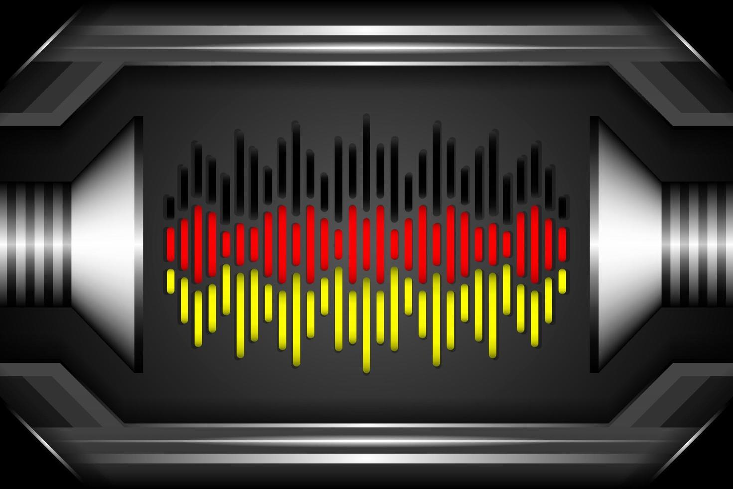 Flag wave germany country, Beat wave flag, Abstract geometric background. vector