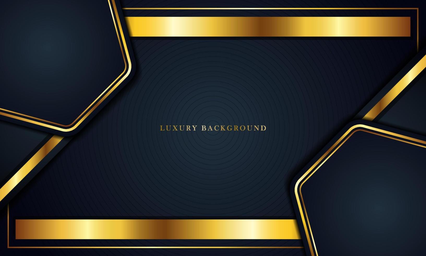 Luxury Dark Blue Background With a golden color combination, perfect for templates, brochures, business cards, banners or wallpapers. elegant design. vector