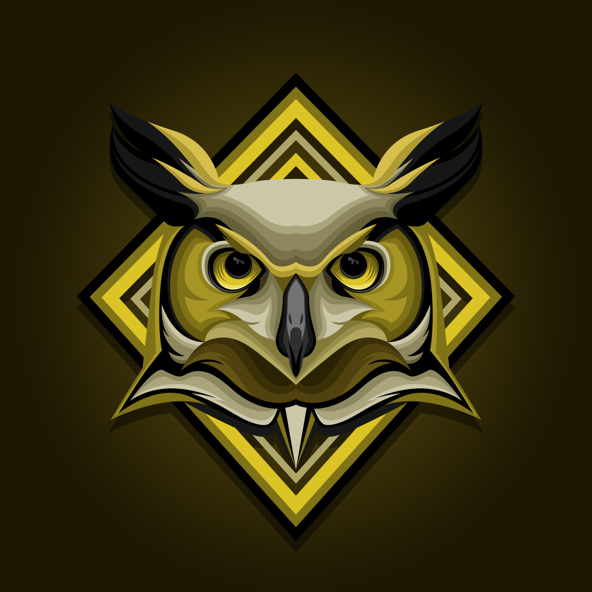 Mascot Owl Vector Logo Illustration 12821383 Vector Art at Vecteezy