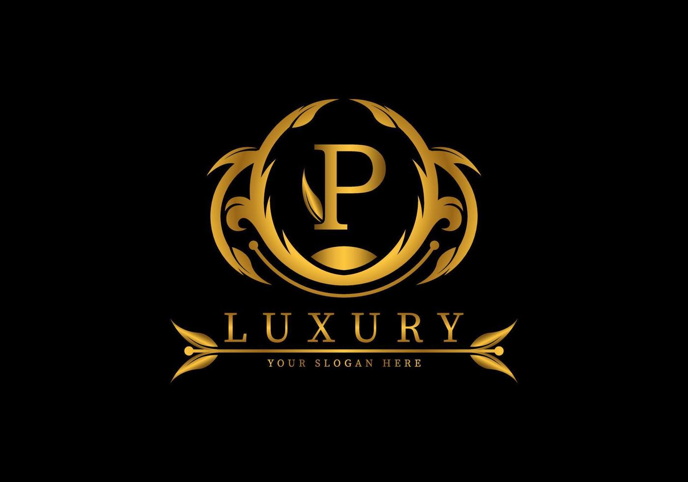 Letter P Luxury Logo Template Decoration vector