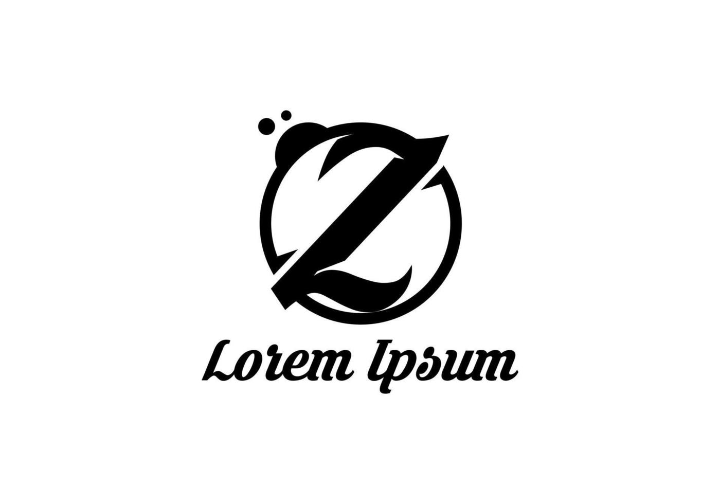 Letter Z Minimal Monogram vector