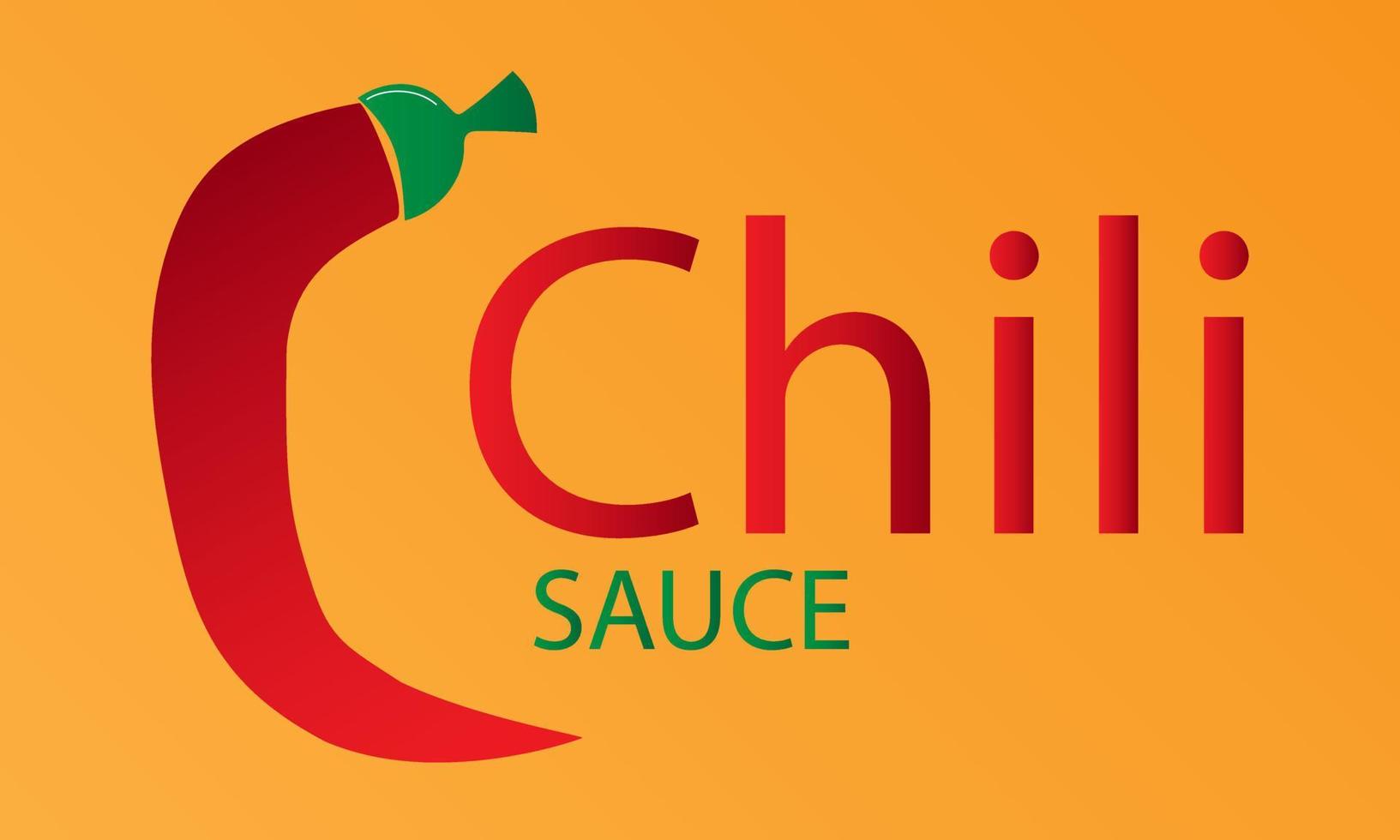 Letter C with Chili Sauce Logo Illustration Vector Image. Eps10