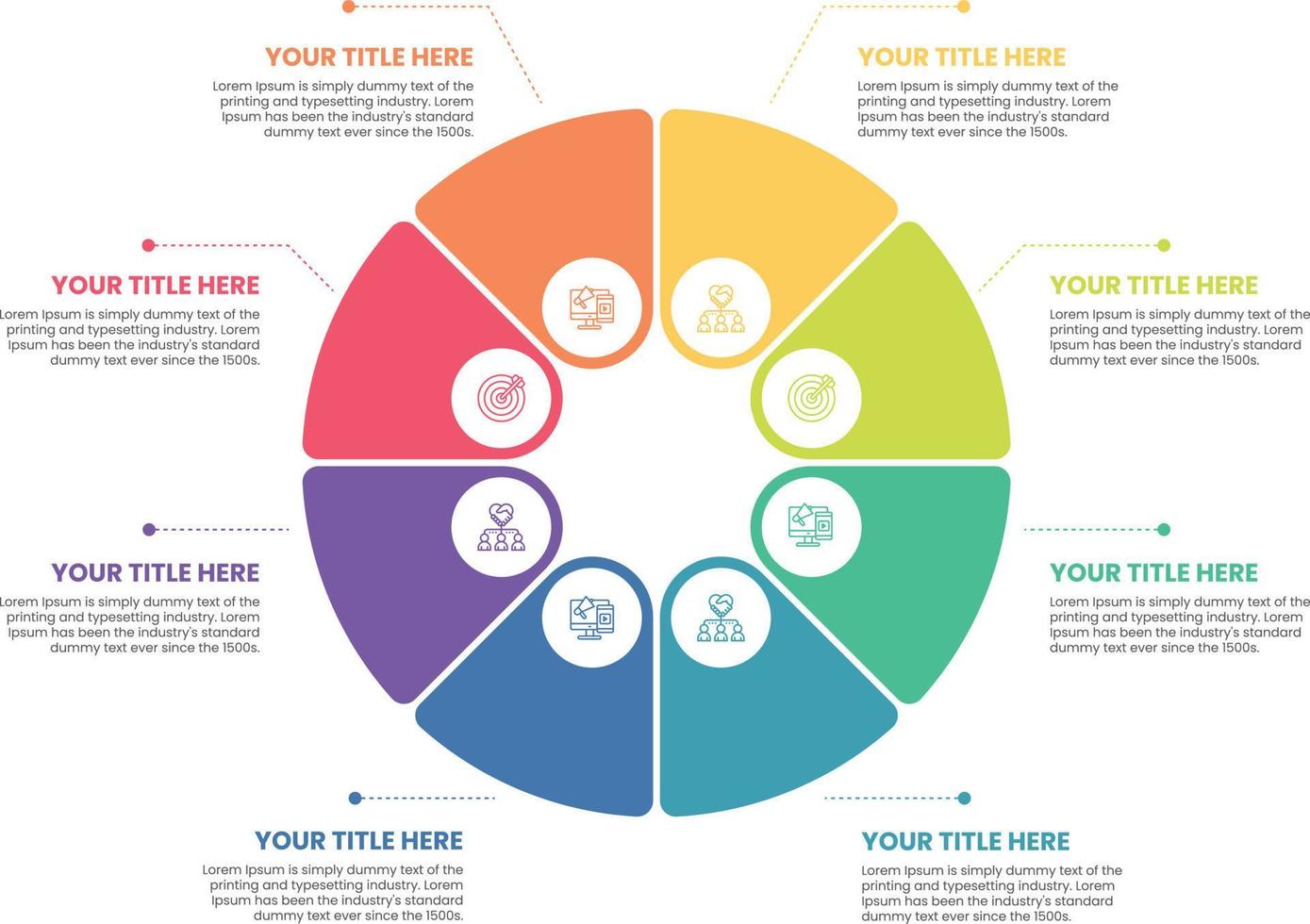 pasos visualización de datos comerciales proceso de línea de tiempo diseño infográfico con iconos. plantilla de diseño infográfico con lugar para sus datos. vector