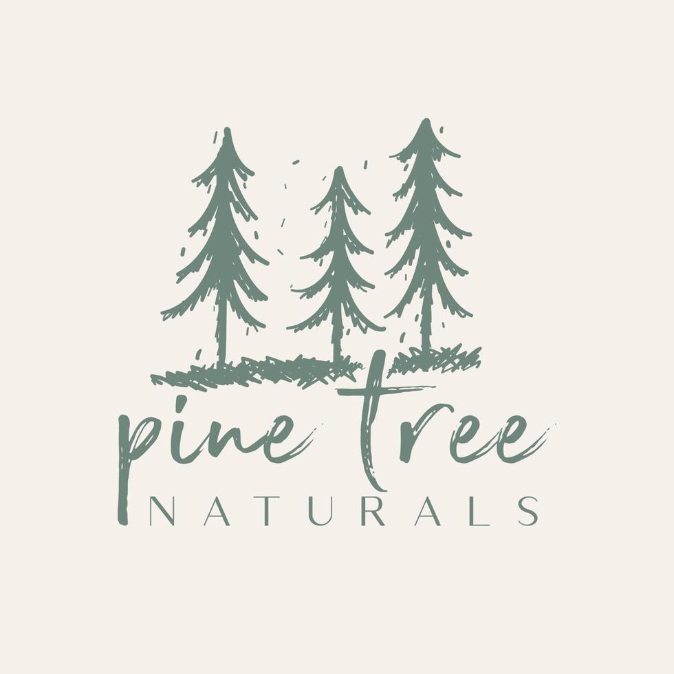 Pine tree naturals vector