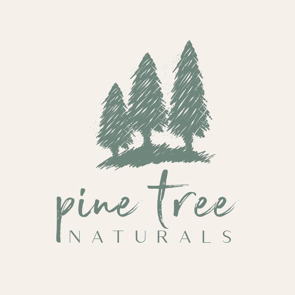 pine trees naturals vector