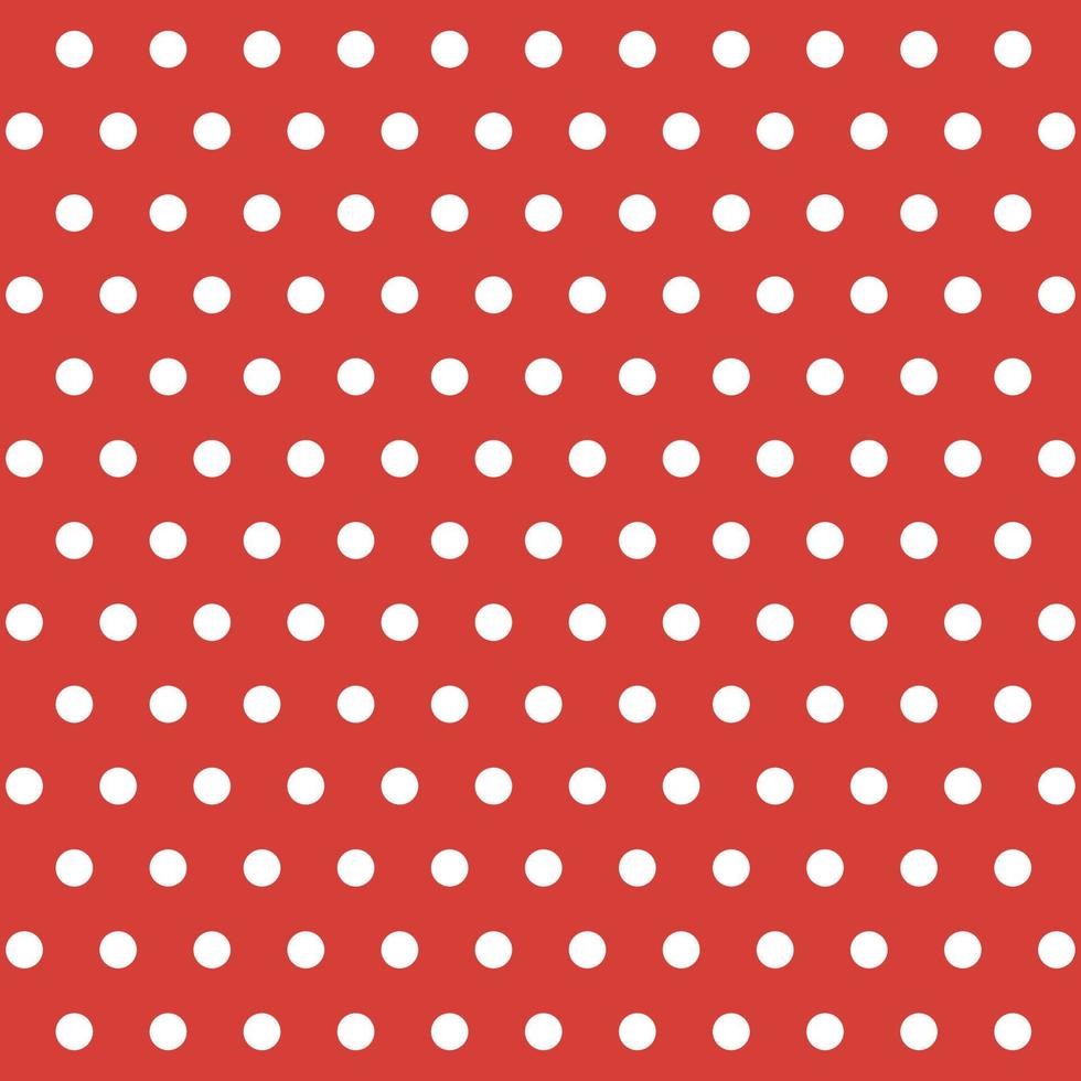 red and white dot seamless pattern background vector