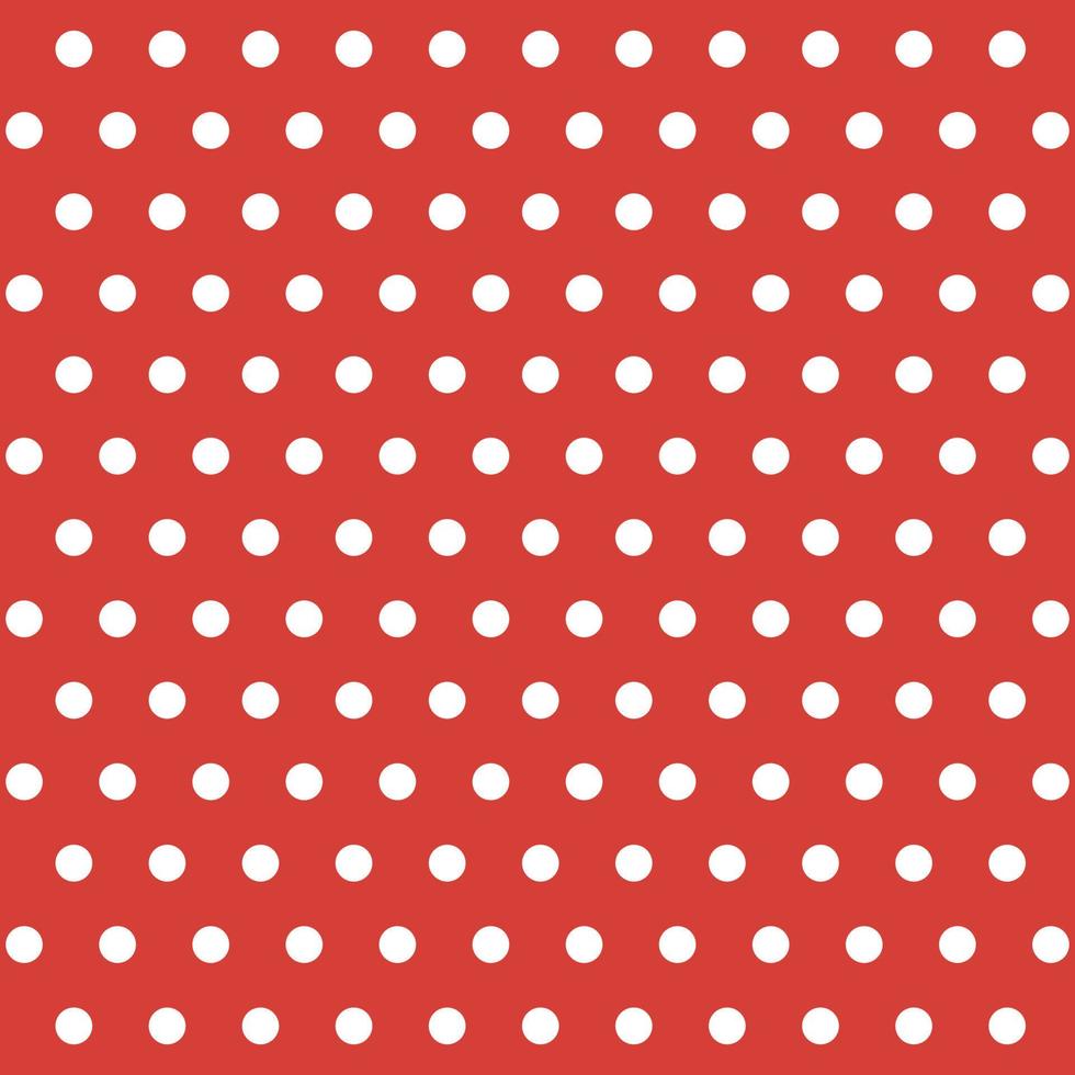 red and white dot seamless pattern background vector