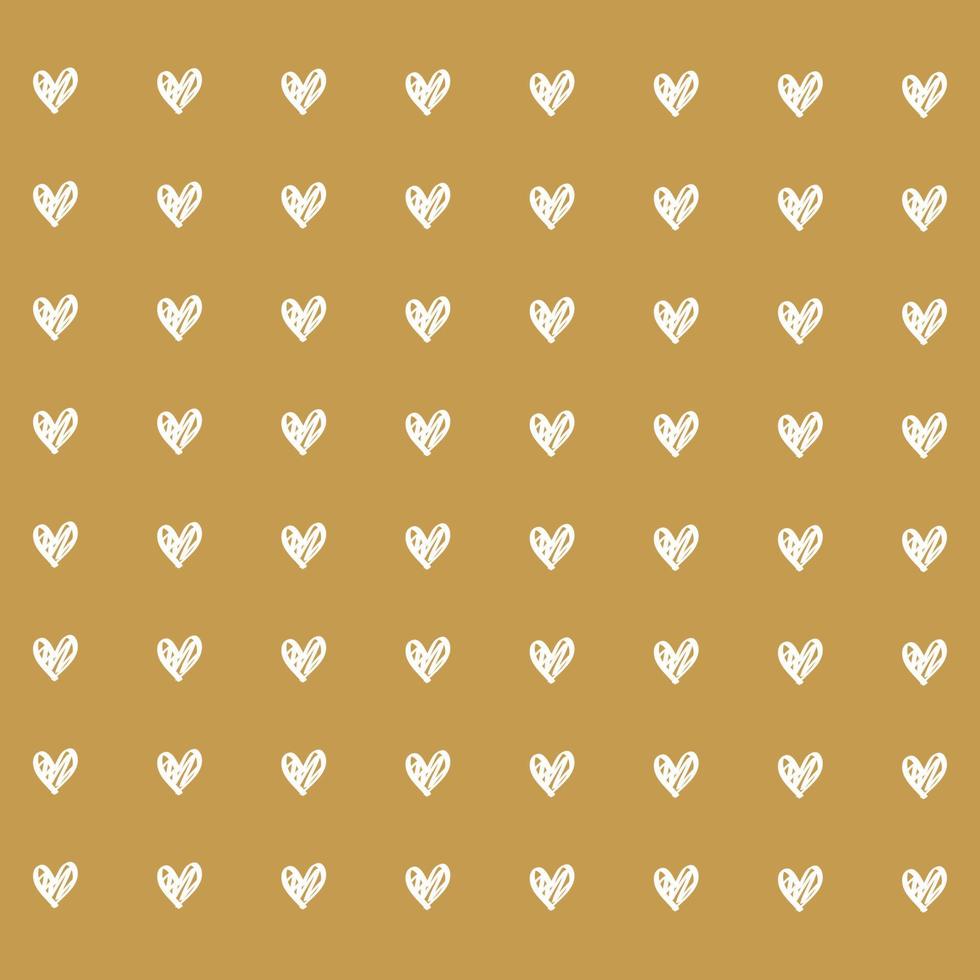 Heart pattern gold color, love christmas holidays background vector
