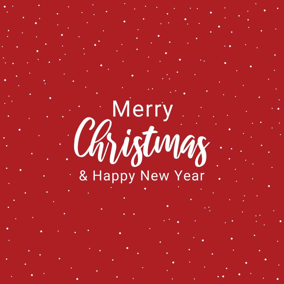 Simple Christmas card with red background vector