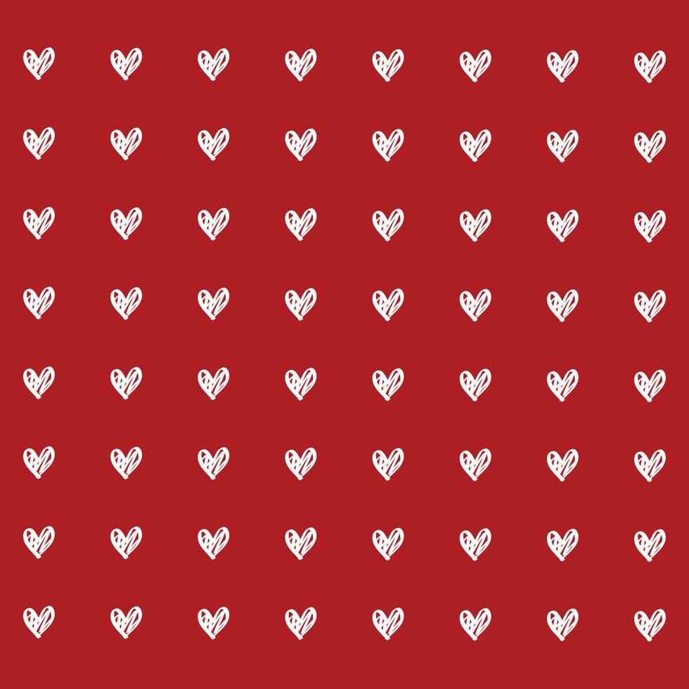 fondo de corazón rojo y blanco simple, san valentín vector