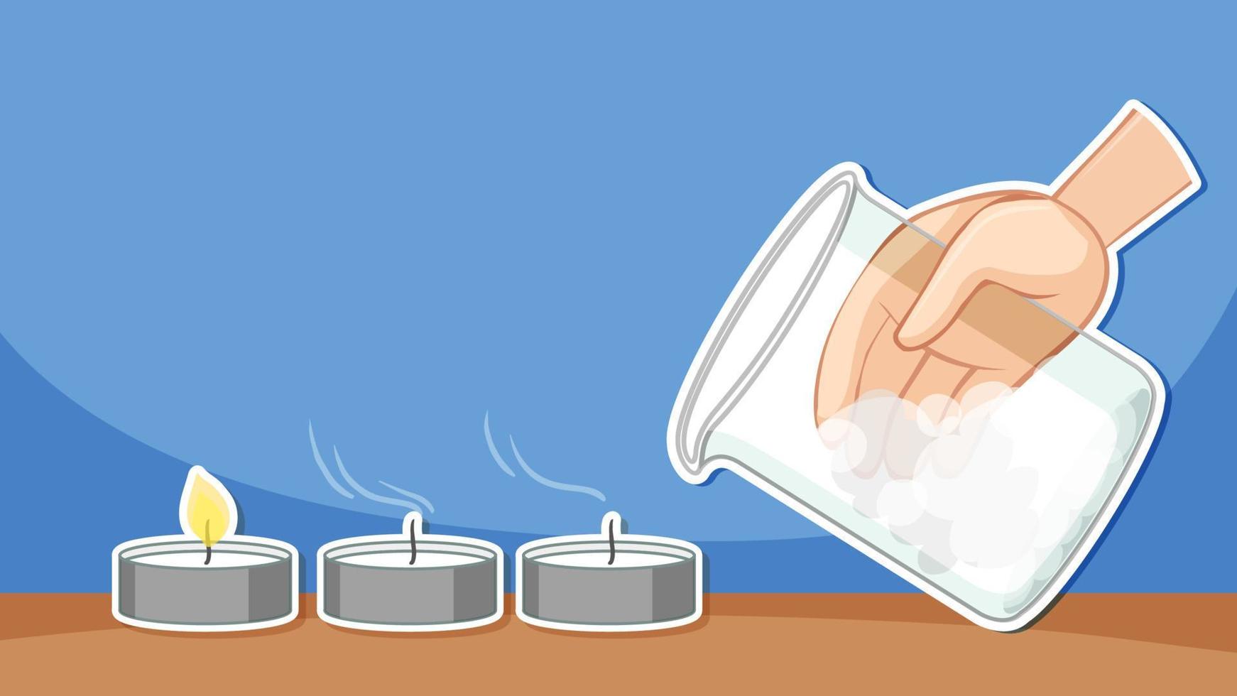 Thumbnail design with science experiment objects vector