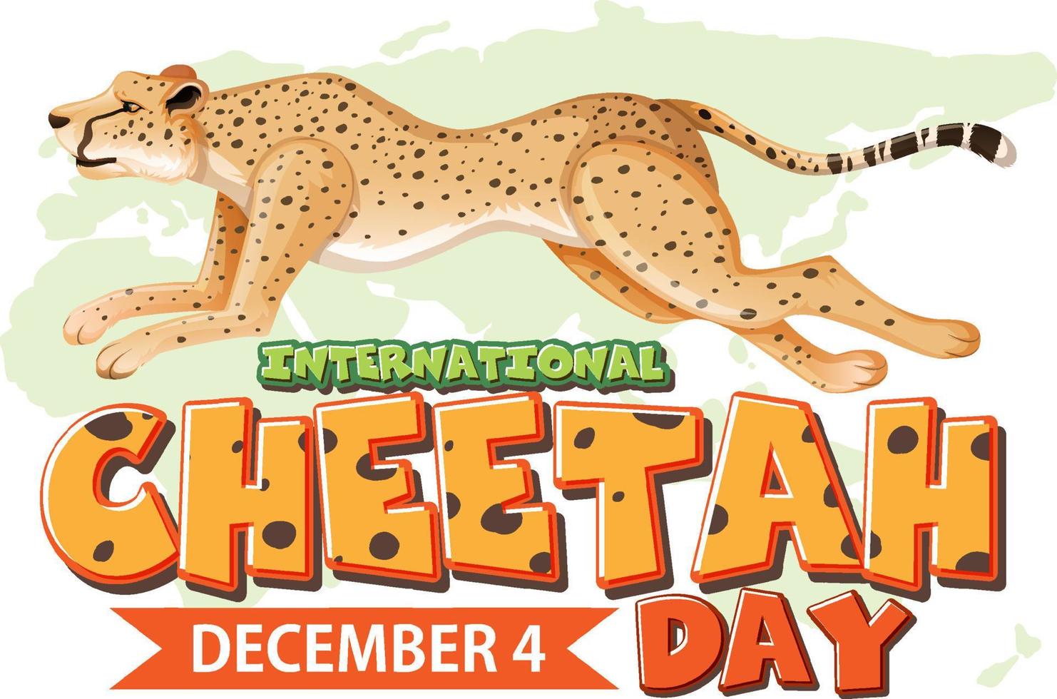 International cheetah day poster or banner design vector