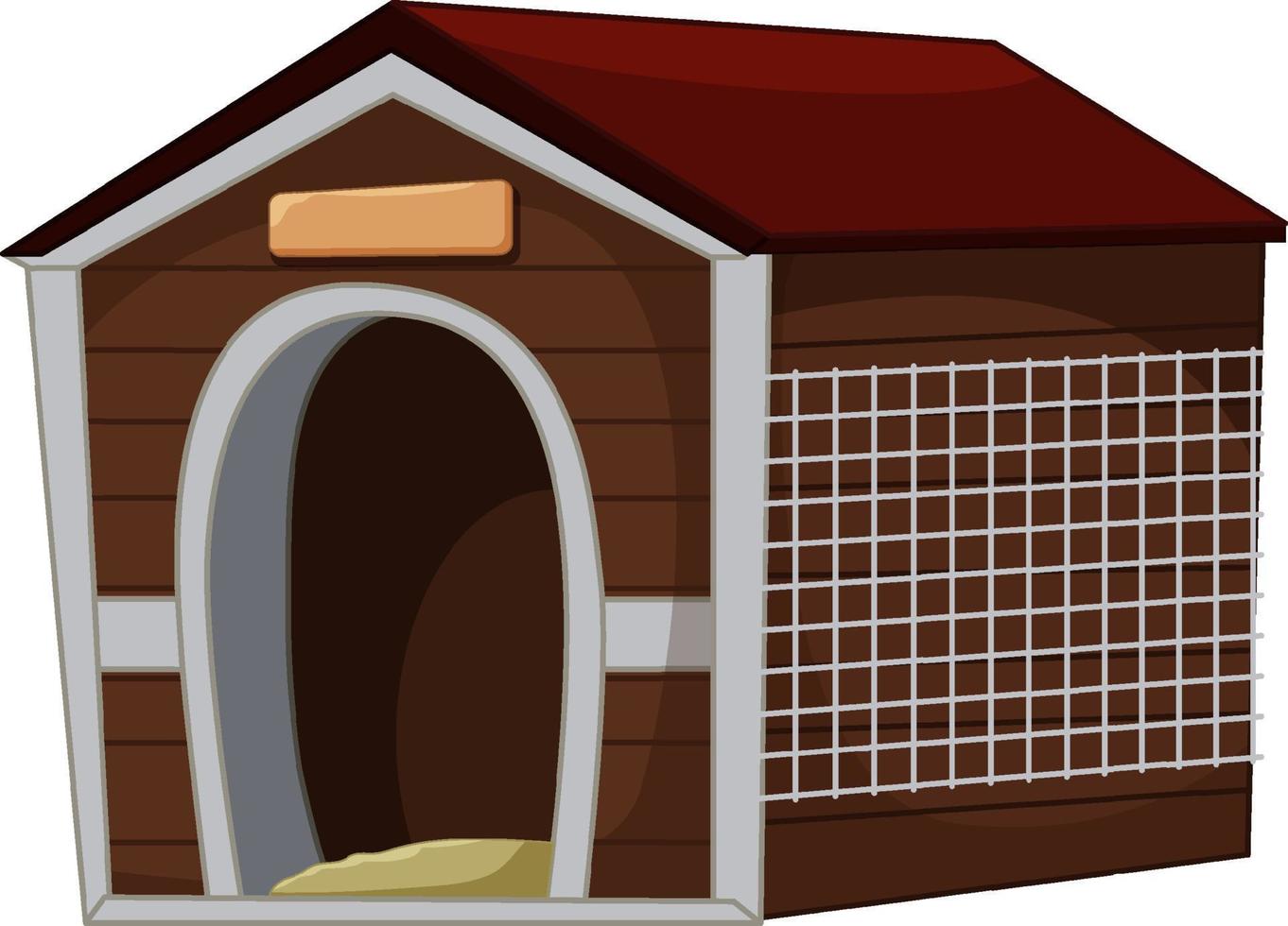 Doghouse in cartoon style vector
