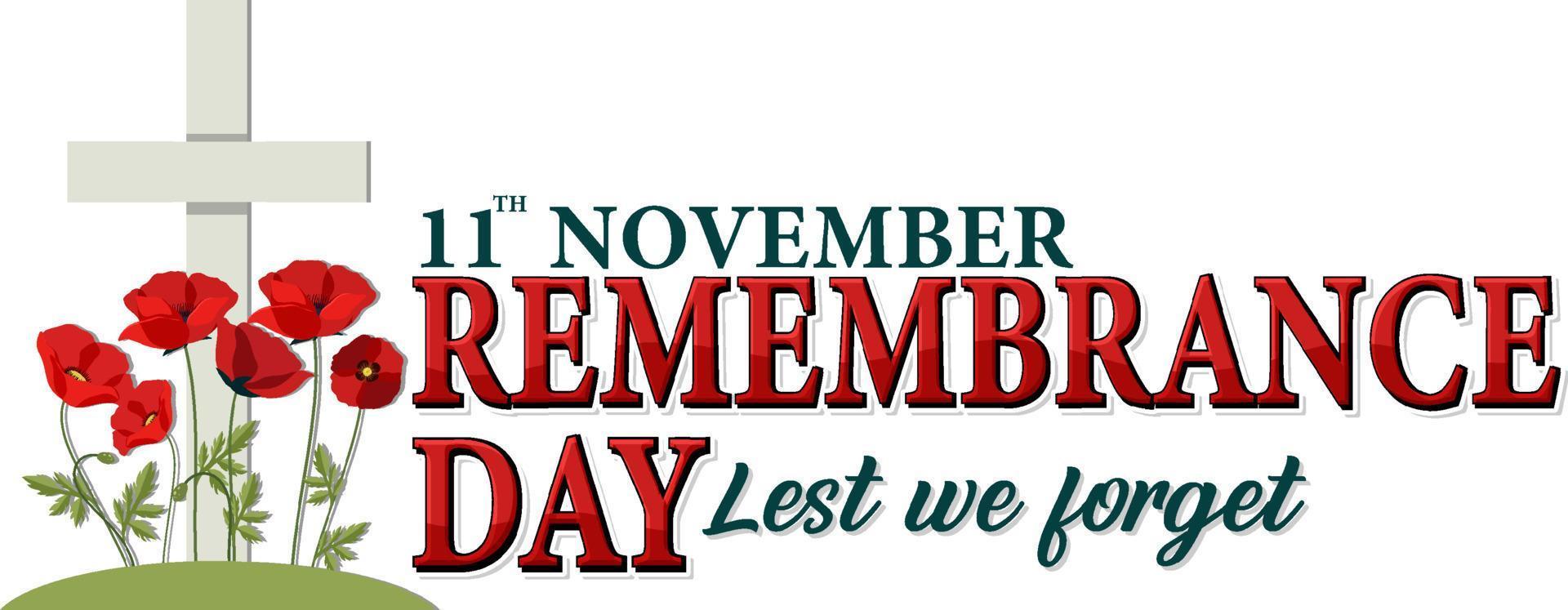 Remembrance Day Logo Design vector