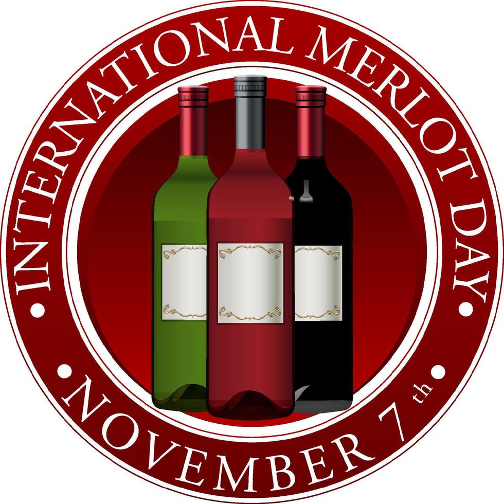 diseño de banner del día internacional del merlot vector