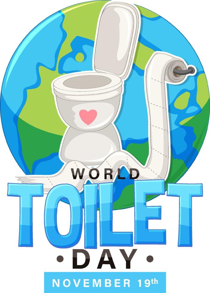 World toilet day text design 12822279 Vector Art at Vecteezy