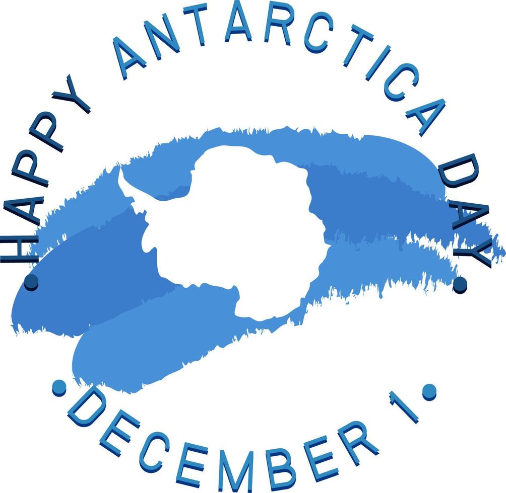 Antarctica day poster template vector