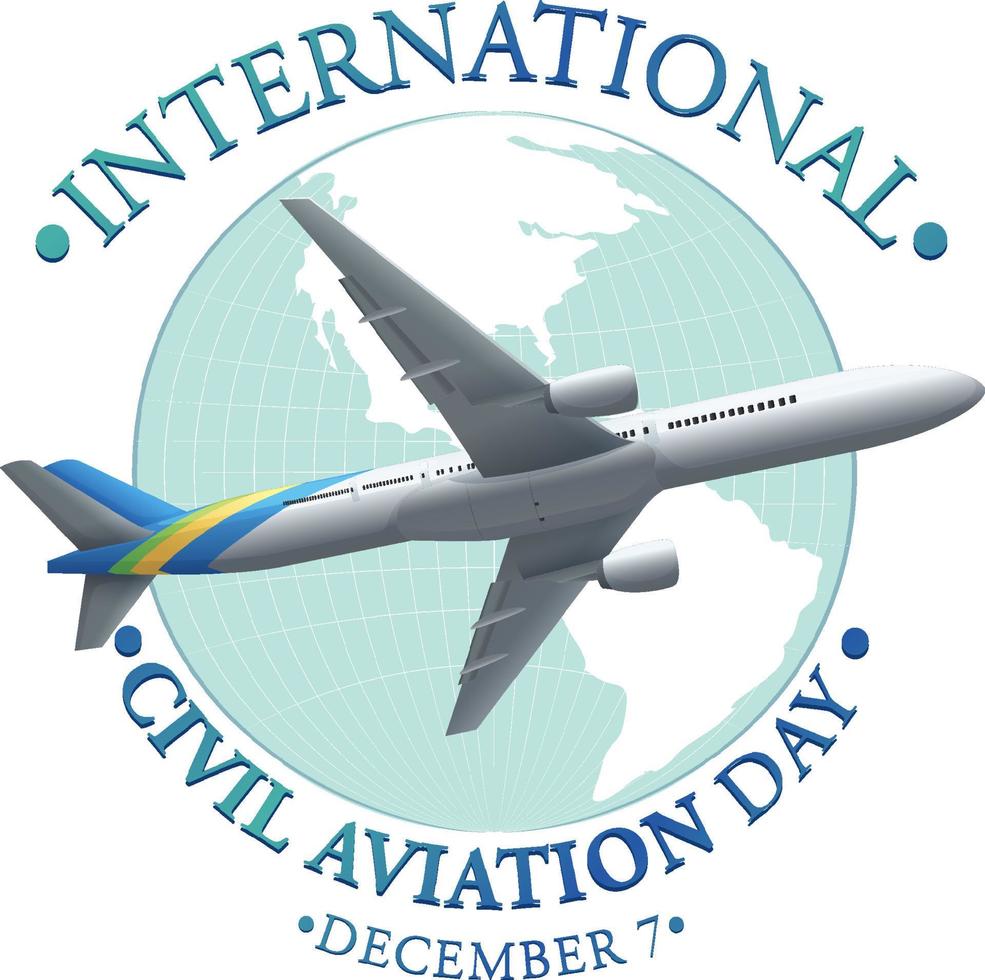 World Civil Aviation Day Banner Design vector