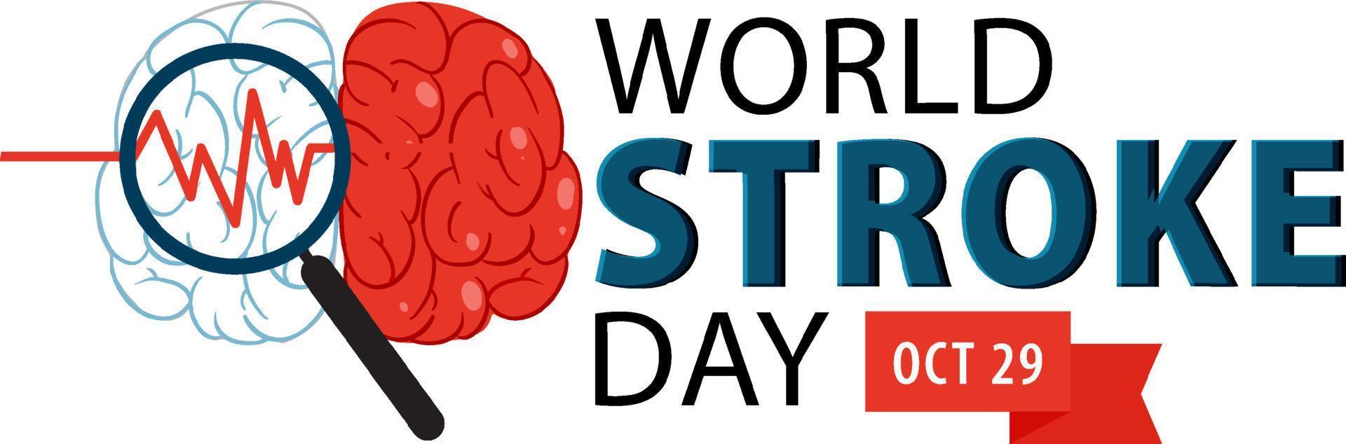 World Stroke Day Banner Design vector