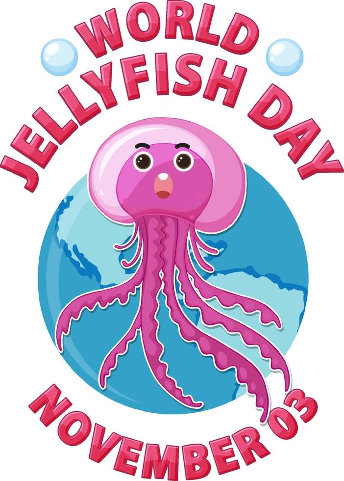 World Jellyfish Day Banner Design vector